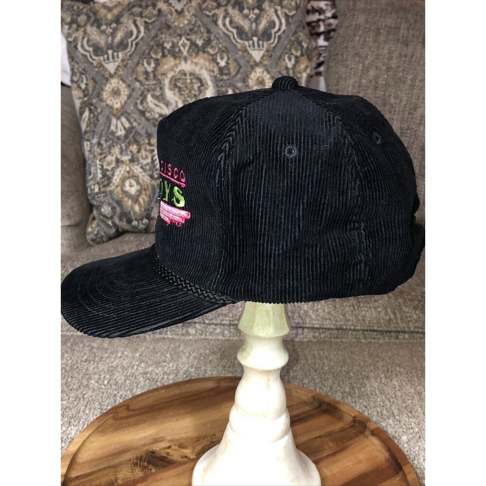 Vintage 1980's Corduroy San Francisco 49ers Hat/Cap Bad Boys Black Rope Giants - Picture 5 of 16